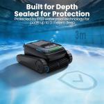 BOTLUXE Robotic Pool Vacuum PC10, Cordless Pool Cleaner Robot for Inground & Above Ground Pools, Smart Navigation, 5000GPH Suction Power for Cleaning Floor, Wall & Waterline, Self-Parking, Black