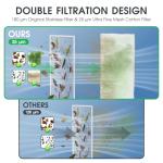 3 in 1 Rechargeable Pool & Spa Hot Tub Vacuum Cleaner - Dual Mode & Magnetic Drive System, 25µm Ultra Fine Mesh Filters for Hot Tub, Small Above Ground Pools - 90 Mins, Oil Absorbers, Poles