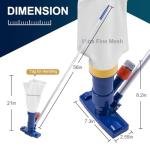 POOLAZA Manual Pool Vacuum for Above Ground Pool Upgrade with Fine Mesh Bag& 56" Pole, Handheld Pool Vacuum Jet Underwater Cleaner, Spa Pool Vacuum Cleaner Attach to Garden Hose