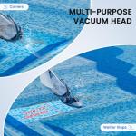 Enhulk Rechargeable Handheld Cordless Pool Vacuum for Above Ground Pool and Inground Pool(2025 Upgraded),60-Minute Runtime,Powerful Suction up to 18.5 gallons/min, Efficient Leaf and Debris Removal