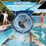 Handheld Spa Hot Tub Vacuum- Cordless Small Above Ground Pool Cleaner with 2 Brush Heads, 90 Mins Running Time, 12 Gallons/Min Powerful Suction, Ideal for Cleaning Debris and Sand Underwater, Black