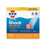 HTH 52037R Pool Care Shock Advanced, Swimming Pool Chemical - Cal Hypo Formula, Prevents Bacteria & Algae, Restores Crystal Clear Water - Shock Treatment, 1lb (12 Pack)