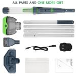 3 in 1 Rechargeable Pool & Spa Hot Tub Vacuum Cleaner - Dual Mode & Magnetic Drive System, 25µm Ultra Fine Mesh Filters for Hot Tub, Small Above Ground Pools - 90 Mins, Oil Absorbers, Poles