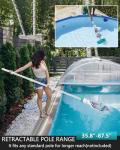 Cordless Pool Vacuum for Above Ground Pool 19.5 GPM,All Angle&LED Display,Handheld Rechargeable Spa Vacuum Cleaner for Inground Pools for Hot Tub, Leaves,Debris,Shallow Steps