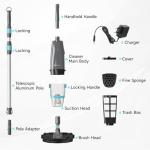 PoolMr Cordless Handheld Pool Vacuum, Rechargeable Pool Cleaner with 18.5 Gal/Min Suction, 60 Min Runtime, Dual-Phase Cleaning System, for Above Ground Pools, Spas, Hot Tubs(New Version)