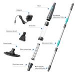 Handheld Spa Hot Tub Vacuum- Cordless Small Above Ground Pool Cleaner with 2 Brush Heads, 90 Mins Running Time, 12 Gallons/Min Powerful Suction, Ideal for Cleaning Debris and Sand Underwater, Black