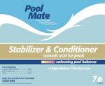 Pool Mate 7-Pounds Premium Pool Stabilizer and Conditioner, Concentrated Cyanuric Acid for Pools, Helps Chlorine Last Longer