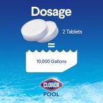 Clorox Pool&Spa XTRABLUE 3” Chlorinating Tablets, Individually Wrapped, Kills Bacteria & Stops Algae (5 LB)