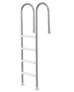 VEVOR Swimming Pool Ladder, 4-Step Double Handrails Stairs with Non-Slip Heavy Duty Steps, Stainless Steel Load Capacity 265 lbs, for 54 in Inground Pools with Mounted Deck Board Indoor & Outdoor