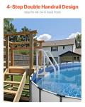 VEVOR Swimming Pool Ladder, 4-Step Double Handrails Stairs with Non-Slip Heavy Duty Steps, Reliable 400 lbs Max Load Capacity, for 48-54 in Inground & Above-Ground Pools of Any Decking Surface, Grey