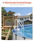 VEVOR Swimming Pool Ladder, 4-Step Double Handrails Stairs with Non-Slip Heavy Duty Steps, Max Load Capacity 400 lbs, for 48-54 in Inground & Above-Ground Pools of Any Decking Surface, Milk White