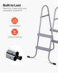 VEVOR Above Ground Pool Ladder, 2-Step Steel A-Frame Swimming Pool Stairs for 33 in High Wall, 300 lbs Capacity Entry/Exit Steps with Secure Non-Slip Sturdy Wide Step, Easy Setup Outdoor, Gray