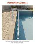VEVOR Swimming Pool Ladder, 4-Step Double Handrails Stairs with Non-Slip Heavy Duty Steps, Stainless Steel Load Capacity 265 lbs, for 54 in Inground Pools with Mounted Deck Board Indoor & Outdoor