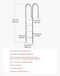 VEVOR Swimming Pool Ladder, 4-Step Double Handrails Stairs with Non-Slip Heavy Duty Steps, Stainless Steel Load Capacity 265 lbs, for 54 in Inground Pools with Mounted Deck Board Indoor & Outdoor