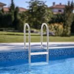 VEVOR Swimming Pool Ladder, 4-Step Double Handrails Stairs with Non-Slip Heavy Duty Steps, Stainless Steel Load Capacity 265 lbs, for 54 in Inground Pools with Mounted Deck Board Indoor & Outdoor