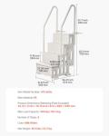 VEVOR Swimming Pool Ladder, 4-Step Double Handrails Stairs with Non-Slip Heavy Duty Steps, Max Load Capacity 400 lbs, for 48-54 in Inground & Above-Ground Pools of Any Decking Surface, Milk White