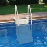 VEVOR Swimming Pool Ladder, 4-Step Double Handrails Stairs with Non-Slip Heavy Duty Steps, Max Load Capacity 400 lbs, for 48-54 in Inground & Above-Ground Pools of Any Decking Surface, Milk White