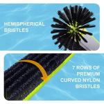 Sepetrel Pool Brush Head for Cleaning Walls,Heavy Duty Inground/Above Ground Swimming Pool Round Scrub Brushes with Premium Strong Bristle & Reinforced Aluminium Back