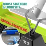 18" Pool Brush Head for Cleaning Swimming Pool Walls, Curved Ends High-Efficiency Scrub Brush for Tile, Fiberglass, Flooring and Vinyl Pools, Fits Φ1.25” Poles (Green & Black)