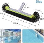 Sepetrel Pool Brush Head for Cleaning Walls,Heavy Duty Inground/Above Ground Swimming Pool Round Scrub Brushes with Premium Strong Bristle & Reinforced Aluminium Back