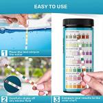 JNW 7-in-1 Pool Test Strips, 100 Quick & Accurate Test Strips for Pool Water, Spa Test Strips for Hot Tub, Chlorine Test Strips, Bromine, pH, Alkalinity, Hardness & More - Swimming Pool Test Kit