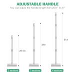 SetSail Floor Scrub Brush with 51-Inch Long Adjustable Handle 2 in 1 Scrape Brush Stiff Bristle Floor Scrubber for Cleaning Shower Bathroom Garage Kitchen Wall Deck Tub Tile