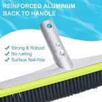 Sepetrel 17.5" Pool Brush Head for Cleaning Walls,Heavy Duty Inground/Above Ground Swimming Pool Scrub Brushes with Premium Strong Bristle & Reinforced Aluminium Back