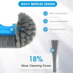 TidyMister 12.5'' Round End Pool Brush Head - Cleaning Wall & Tiles & Steps, Sturdy Nylon Bristles, Scrub Brush for Inground/Above Ground Pool, Spa, Hot Tub, No Pole