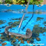 TidyMister 12.5'' Round End Pool Brush Head - Cleaning Wall & Tiles & Steps, Sturdy Nylon Bristles, Scrub Brush for Inground/Above Ground Pool, Spa, Hot Tub, No Pole