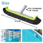 Sepetrel 17.5" Pool Brush Head for Cleaning Walls,Heavy Duty Inground/Above Ground Swimming Pool Scrub Brushes with Premium Strong Bristle & Reinforced Aluminium Back