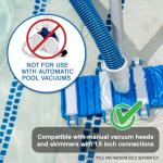 Poolmaster Manual Pool Vacuum Hose, 30 Ft x 1-1/2” for Inground & Above Ground Pools, Not for Automatic Cleaners, Kink-Free, Heavy Duty Pool Cleaner Hose with Swivel Cuff – Made in USA
