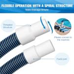 Pool Vacuum Hose With Swivel Cuff 1-1/2" Diameter 18FT Flexible Heavy Duty Pool Vacuum Cleaning Hose Perfect for Above&In Ground Swimming Pool