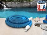 Poolmaster Manual Pool Vacuum Hose, 30 Ft x 1-1/2” for Inground & Above Ground Pools, Not for Automatic Cleaners, Kink-Free, Heavy Duty Pool Cleaner Hose with Swivel Cuff – Made in USA