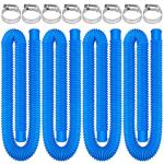 4 Pack Pool Hoses for Above Ground Pools 1.25" x 59" Replacement Pool Pumps Hose Filter Pumps Hose with 8 Metal Clamps for Swimming Pools Filter Pump