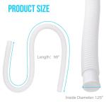 Pool Pump Hose for Above Ground Pools, 4 Pack 1.25" Diameter Pool Filter Hose Accessory Pool Pump Replacement 59 Inch Long with 4 Clamps and 4 Pipe Holders