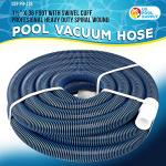 U.S. Pool Supply Pool Vacuum Hose - 1-1/2" x 36' Professional Heavy Duty Pool Hose for Inground, Spiral Wound with Kink-Free Swivel Cuff - Connect to Vacuum Heads, Skimmer, Cleaner, Filter Pump Inlet