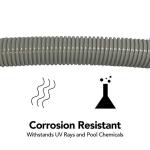 Puri Tech 6 Pack Universal Swimming Pool Cleaner Suction Hose 48 Long Grey Color for Hayward Navigator, Pool Vac Ultra, AquaBug, Polaris ATV and More