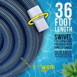U.S. Pool Supply Pool Vacuum Hose - 1-1/2" x 36' Professional Heavy Duty Pool Hose for Inground, Spiral Wound with Kink-Free Swivel Cuff - Connect to Vacuum Heads, Skimmer, Cleaner, Filter Pump Inlet