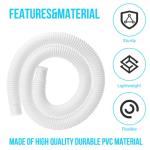 Pool Pump Hose for Above Ground Pools, 4 Pack 1.25" Diameter Pool Filter Hose Accessory Pool Pump Replacement 59 Inch Long with 4 Clamps and 4 Pipe Holders