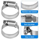 4 Pack Pool Hoses for Above Ground Pools 1.25" x 59" Replacement Pool Pumps Hose Filter Pumps Hose with 8 Metal Clamps for Swimming Pools Filter Pump
