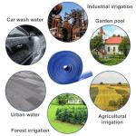 YASHINE PVC Drain HOSE 2"*100ft, Pool Backwash Hose, Heavy Duty Reinforced Blue PVC Lay Flat Water, For Swimming Drain Pools and Clean Filters, with 2 Clamp