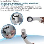 1.5" Pool Pump Hose for Intex 1500 to 2500 GPH Filter Pumps, Sand Filters & Saltwater Systems, 26071RP 1.5 Inch Above Ground Pool Hose Part # 26001-9.8Ft Long