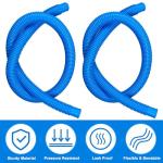 4 Pack Pool Hoses for Above Ground Pools 1.25" x 59" Replacement Pool Pumps Hose Filter Pumps Hose with 8 Metal Clamps for Swimming Pools Filter Pump