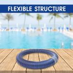 POOLWHALE Professional Swimming Pool Vacuum Cleaner Hose -1.5” 8 Piece Hoses, Perfect Vacuum Extension/Replacement - Compatible with all Major Automatic Pool Cleaners