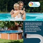 U.S. Pool Supply Above Ground Pool Hose Replacement 1.5" Diameter x 40" Long, Pack of 2 - Compatible with Intex Pool Filter Pump Hoses, Sand Filters, Saltwater Systems with 1,500 to 2,500 GPH