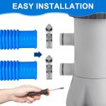 4 Pack Pool Hoses for Above Ground Pools 1.25" x 59" Replacement Pool Pumps Hose Filter Pumps Hose with 8 Metal Clamps for Swimming Pools Filter Pump