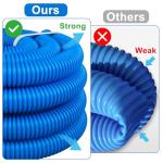 4 Pack Pool Hoses for Above Ground Pools 1.25" x 59" Replacement Pool Pumps Hose Filter Pumps Hose with 8 Metal Clamps for Swimming Pools Filter Pump