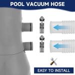 Pool Hoses for Above Ground Pools, 4 Pack 1.25 x 59 Inch Pool Filter Pump Hoses, Compatible with Intex Pool Filter Pump 607, 637 With 8 Metal Clamps(4)
