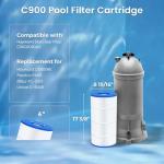 Future Way C900 Pool Filter Cartridge Replacement for Hayward C900, Replace Pleatco PA90, Hayward CX900RE, Unicel C-8409, 90 sq.ft