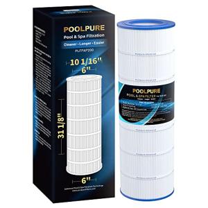 POOLPURE PAP200 Pool Filter Replaces Pentair Clean and Clear 200, CC200, Unicel C-9419, Ultral-C5, PP-C5, Filbur FC-0688, R173217, 59054400, Aladdin 29902, Baleen AK-8005, 200 sq.ft Cartridge, 1 Pack